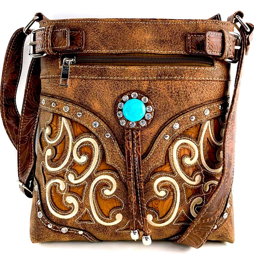 Justin West Conceal Carry Crossbody Messenger bag